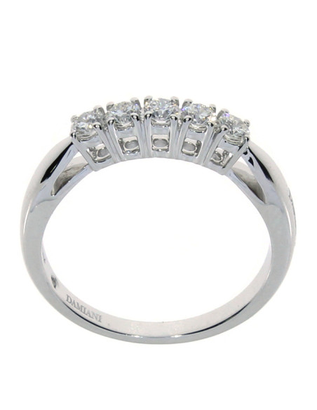 DAMIANI CUPIDO ANELLO IN ORO BIANCO CON 5 DIAMANTI 0,35 ct