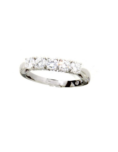 DAMIANI CUPIDO ANELLO IN ORO BIANCO CON 5 DIAMANTI 0,35 ct