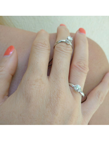 DAMIANI MINOU 4 griff ring in white gold with...