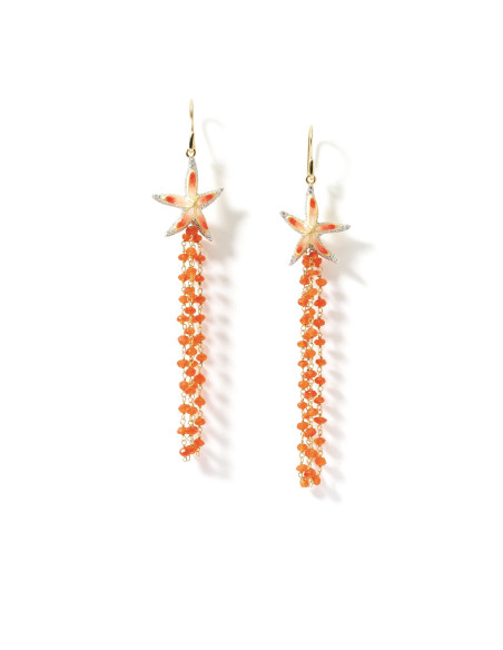 Misis Mare Nostrum 18ct Gold Plated Silver Earrings, Enamel, Zirconia and crystals OR08232