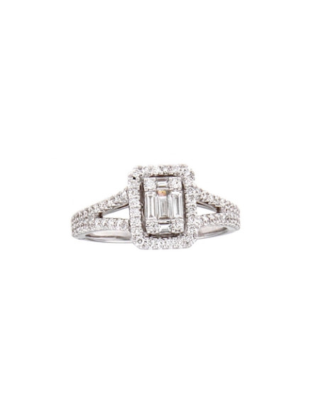 LJ ROMA DIAMOND collection ring in white gold and diamonds 0.57ct - VR25912DWS