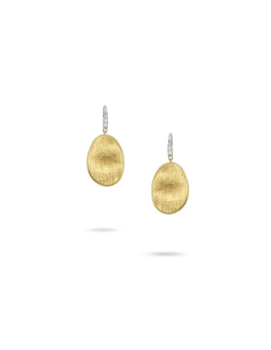 Marco Bicego Lunaria Diamanti Earrings in yellow gold and diamonds ref: OB1342-A-B1