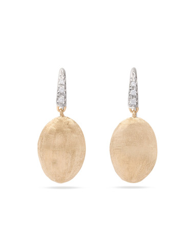 Marco Bicego Siviglia earrings in yellow gold and diamonds - ref: OB1691-A-B1