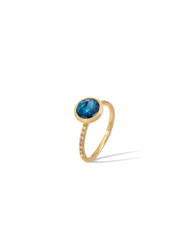Marco Bicego Jaipur Ring aus Gelbgold, London Topas und Diamanten Ref: AB632-B-TPL01