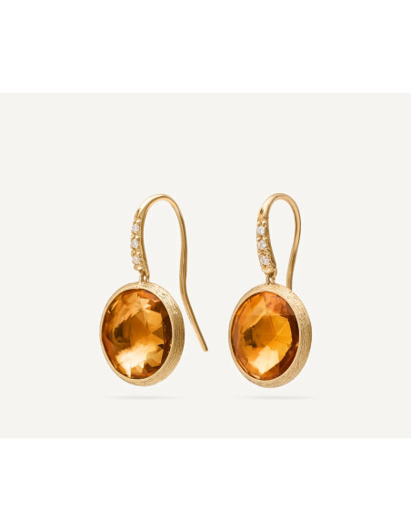 Marco Bicego Jaipur Серьги из желтого золота, цитриновый кварц и бриллианты, арт.: OB1739-AB-QG01