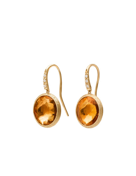 Marco Bicego Jaipur Серьги из желтого золота, цитриновый кварц и бриллианты, арт.: OB1739-AB-QG01