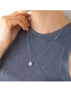 DAMIANI MARGHERITA WHITE GOLD AND DIAMONDS NECKLACE 12mm... 2