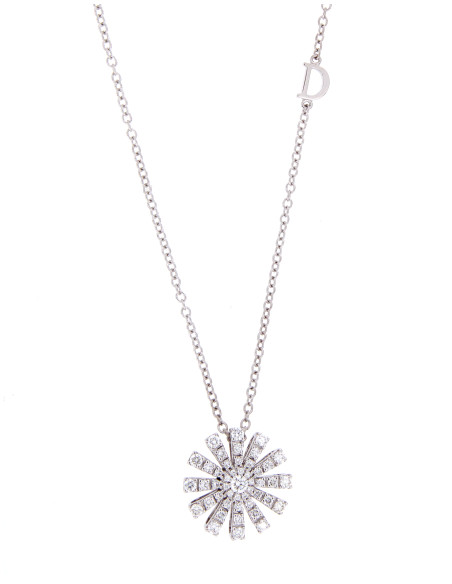 DAMIANI MARGHERITA COLLANA IN ORO BIANCO E DIAMANTI 12mm - 20072756