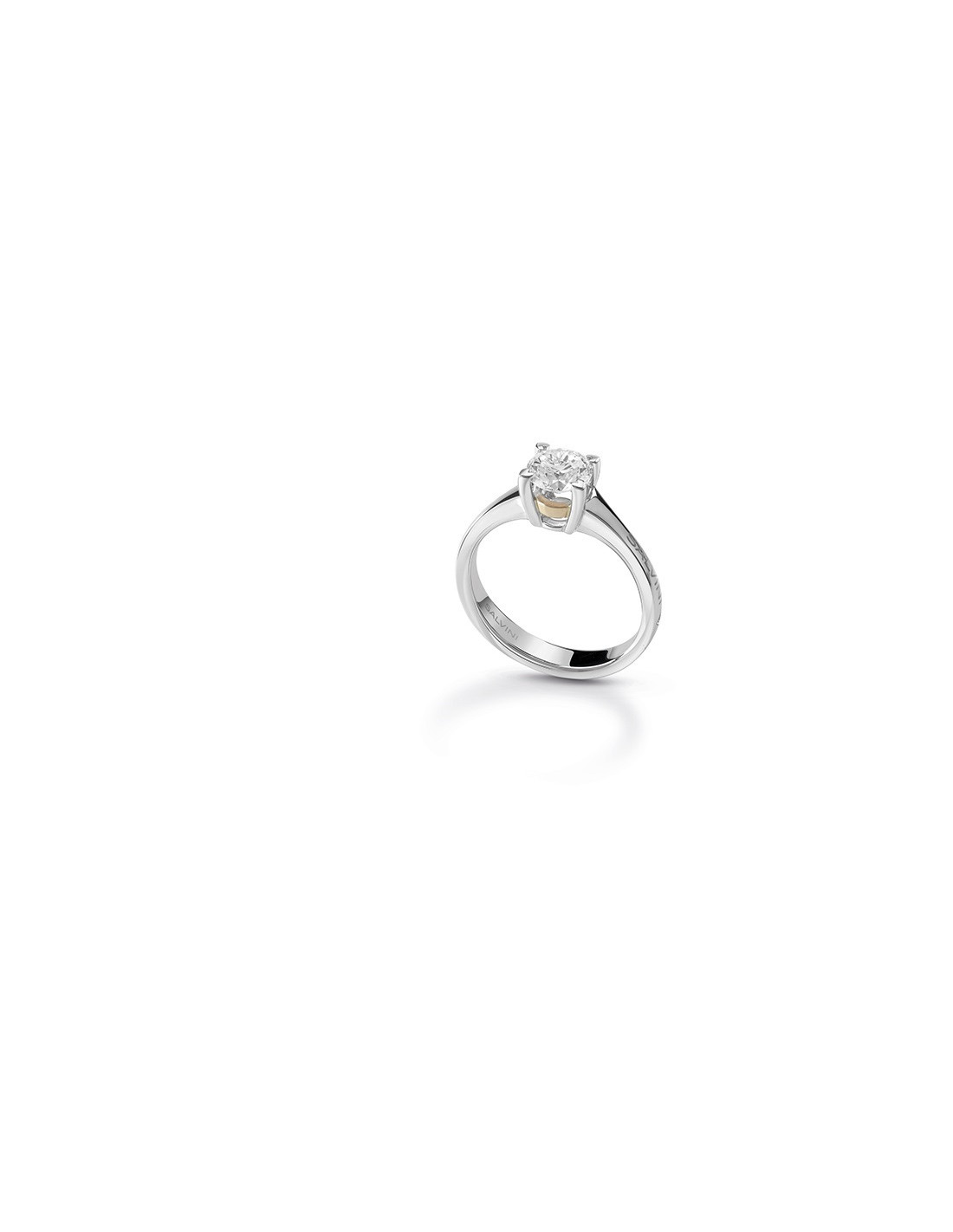 SALVINI Battito anello Solitario in oro bianco e diamanti 0.10 ct 20074770