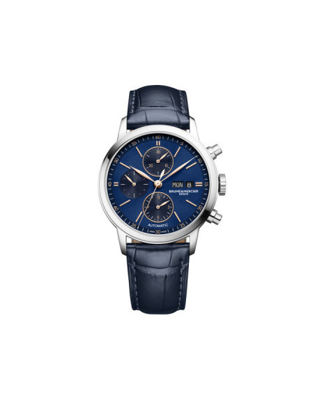 BAUME & MERCIER CLASSIMA синий хронограф сталь и кожа - M0A10784