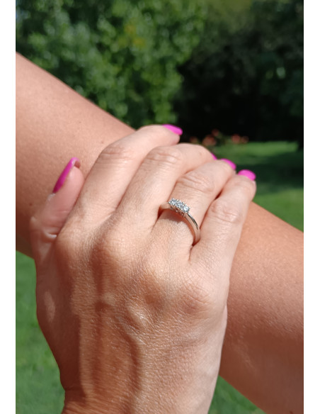 DAMIANI SCELGO TE ANELLO "TRILOGY" IN ORO BIANCO E DIAMANTI 0.33 ct - 20083736