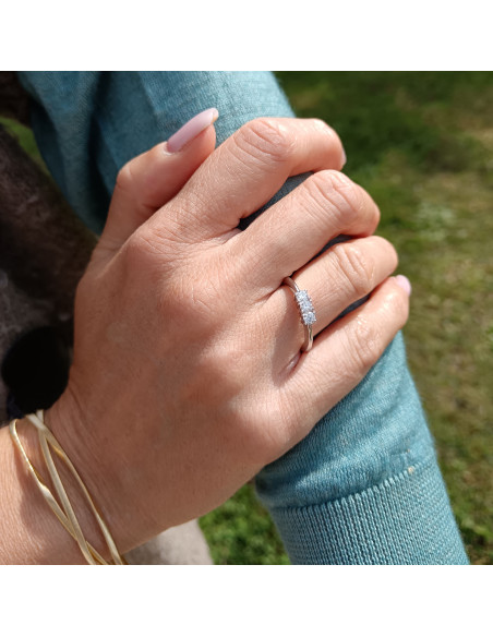 DAMIANI SCELGO TE ANELLO "TRILOGY" IN ORO BIANCO E DIAMANTI 0.33 ct - 20083736