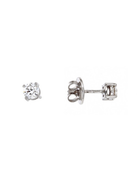 DAMIANI VERAMORE orecchini punto luce in oro bianco e diamanti 0.80 ct D VS2 - GIA