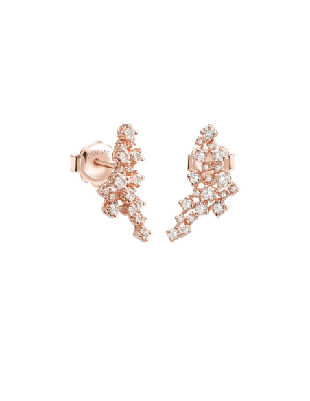 Damiani Mimosa Rose gold earrings with diamonds (ct 0.54) ref: 20104949
