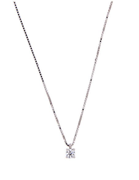 DAMIANI VERAMORE „Lichtpunkt“-Halskette aus Weißgold und Diamant 0,30 ct Farbe G – GIA