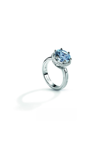 DAMIANI MINOU ANELLO IN ORO BIANCO E ACQUAMARINA