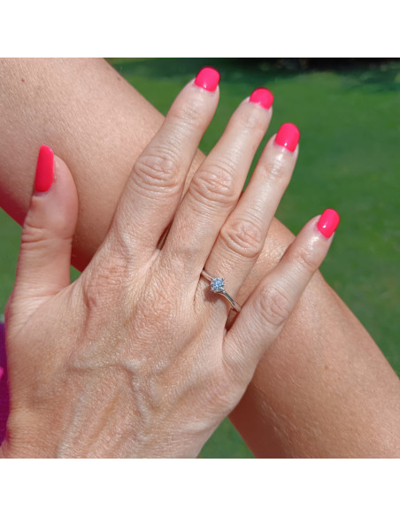 SOPRANA коллекция DIAMONDS кольцо VALENTINO из белого золота с бриллиантом 0,41 карата цвета D - GIA
