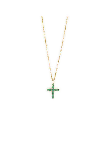 SALVINI Croci S collana "CROCE" in oro giallo e smeraldi 0.28 ct - 20105413