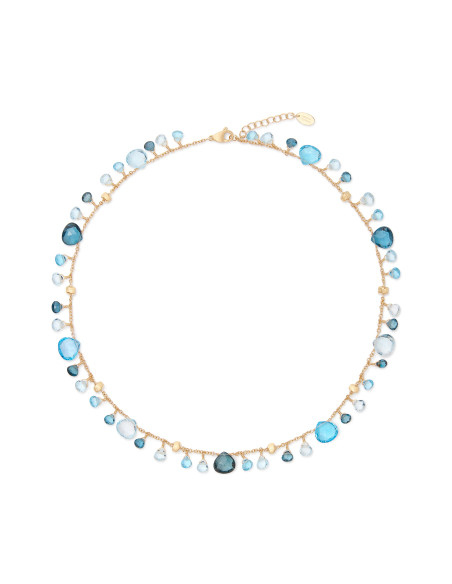 Marco Bicego Paradise Halskette aus Gold, Blautopas und London – Ref. CB2584-E-TP01