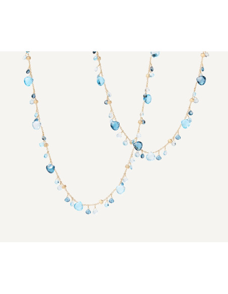 Marco Bicego Paradise Halskette aus Gold, Blautopas und London – Ref. CB2585-TP01