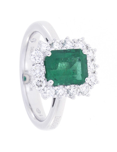 DAMIANI CLASSIC Weißgold-Ring, 1.65 ct Smaragd...