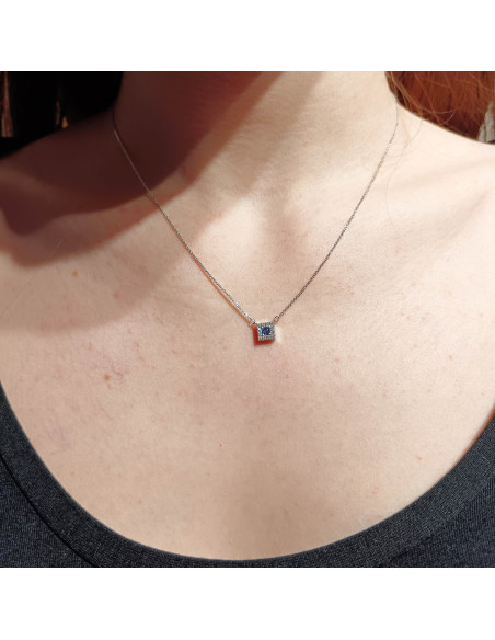GOLAY Sapphire Collection Золотое ожерелье с бриллиантами и изумрудами 0,08 карата - GPV496DSMG
