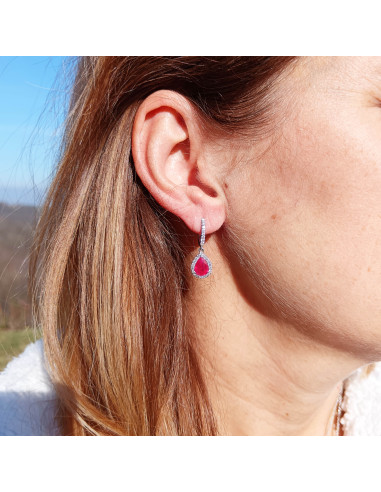 Crivelli Ruby Collection "Drop" earrings in...