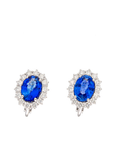 Crivelli Sapphire Collection Gold Earrings , Diamonds and sapphires 2.52 ct - 024-2551
