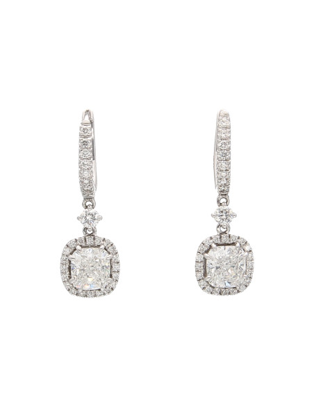 Crivelli Diamond Collection Gold- und Diamantohrringe im Kissenschliff, 1,66 ct – 372-2421