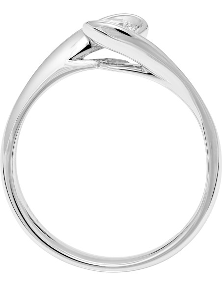 Diamond Invest collezione Calla anello oro bianco e diamante ct. 0.20