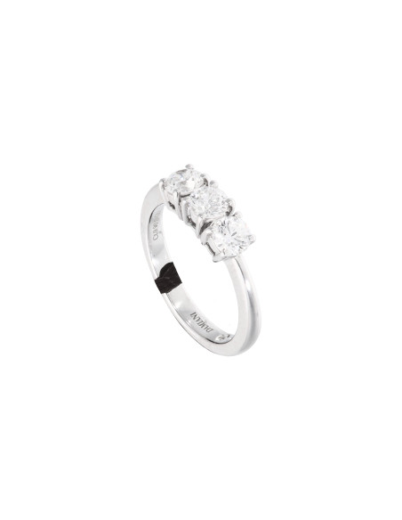 DAMIANI VERAMORE Кольцо "TRILOGY" из белого золота и бриллиантов 1.50 ct цвет F - GIA