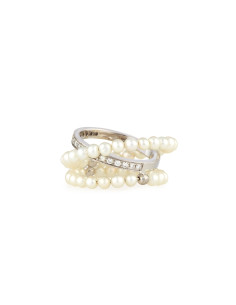 UTOPIA AQUA anello in oro bianco con diamanti e perla 3 ref: FWA1BB002