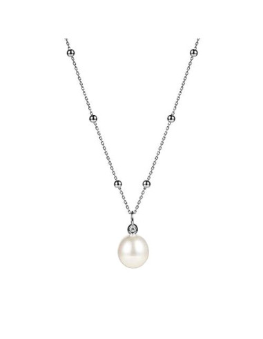 UTOPIA PERLAGE collana in oro bianco con diamanti e perla 11.70 ref: JPG1BB009