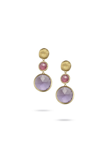 Marco Bicego Jaipur Earrings  yellow gold Natural stones ref: OB900 MIX161