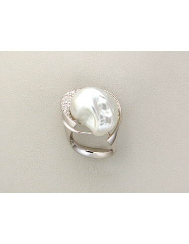 UTOPIA GALLERY anello in oro bianco con...