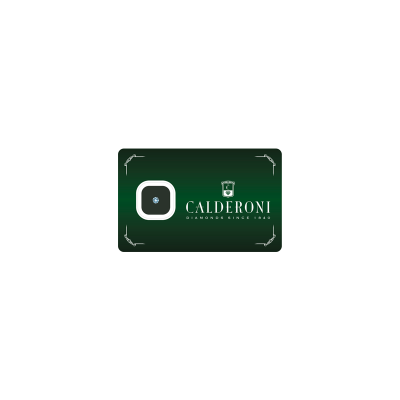 Calderoni certified diamond in blister pack : carats 0.05 G IF