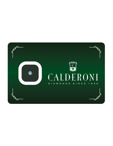 Calderoni certified diamond in blister pack : carats 0.11 F IF