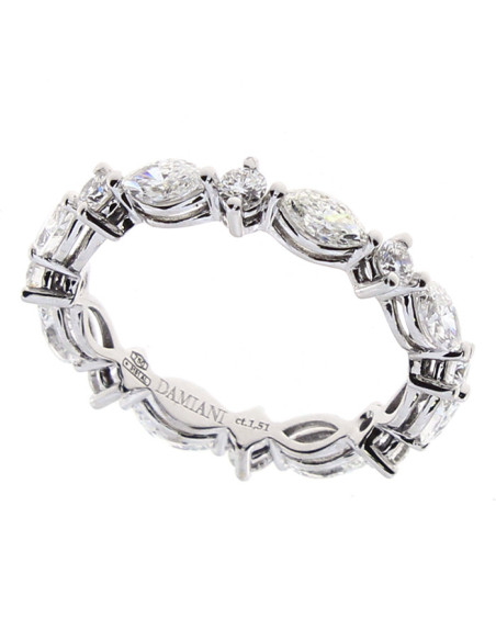 DAMIANI EMOZIONI anello eternity in oro bianco e diamanti 1.64 ct