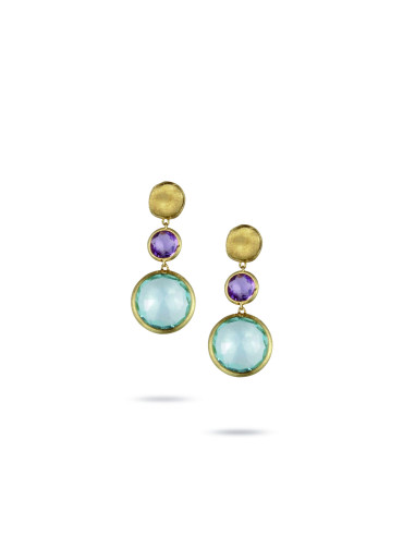 Marco Bicego Jaipur Earrings  yellow gold Natural stones ref: OB900 MIX52