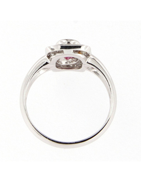 DAMIANI CLASSIC КОЛЬЦО ИЗ БЕЛОГО ЗОЛОТА, 0,83 карата рубина и 0,68 карата бриллиантов