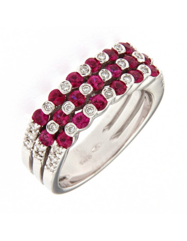 Crivelli Ruby Collection Ring in gold, Diamonds and rubys 1.06 ct