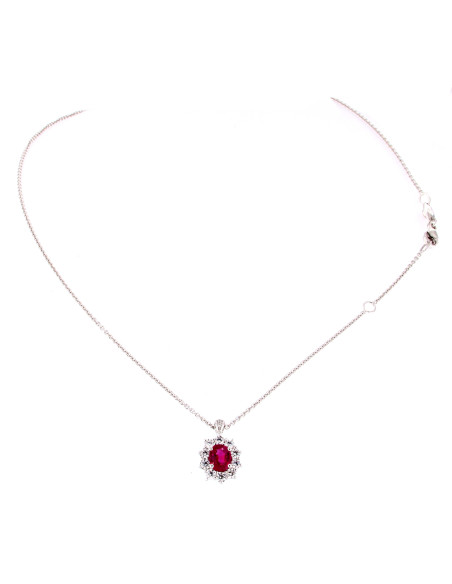 Crivelli Рубиновая коллекция Ожерелье из золота, бриллиантов и рубинов 0.98 ct - 024-C2064