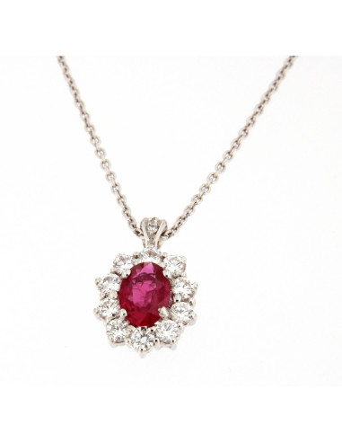 Crivelli Рубиновая коллекция Ожерелье из золота, бриллиантов и рубинов 0.70 ct