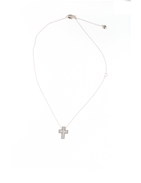 Damiani Belle Epoque WHITE GOLD, DIAMOND (ct 0.17) CROSS NECKLACE Ref: 20083507