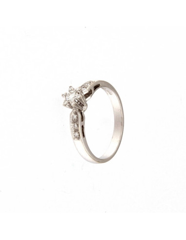 DAMIANI CLASSIC STAR white gold ring with diamonds 0.24 ct