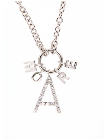 Crivelli Diamonds Collection AMORE Necklace in gold and diamonds 0.50 ct - 212-L185M