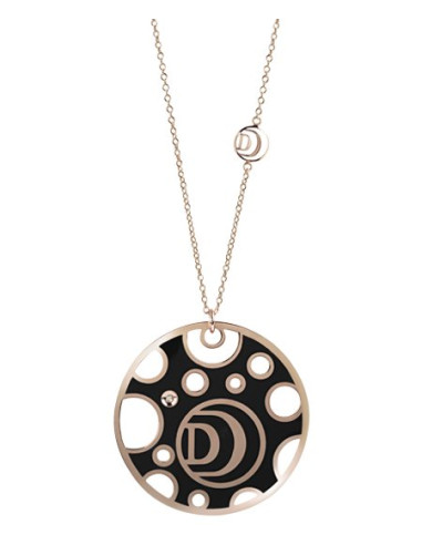 DAMIANI DAMIANISSIMA COLLANA BIFACCIALE IN ORO ROSA, DIAMANTE (0,01ct) E CERAMICA BIANCA E NERA Ref. 20058573