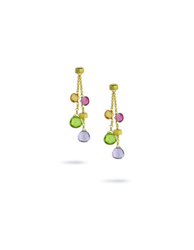 Marco Bicego Paradise Earrings  yellow gold, colored Quartz ref: OB914-MIX01