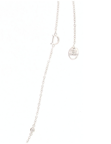 DAMIANI MIMOSA collana in oro bianco, zaffiro 1.12 ct e diamanti 0.90 ct
