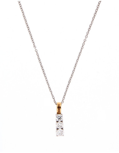 Damiani THREE D collana in oro bianco e diamanti Ref. 20024135